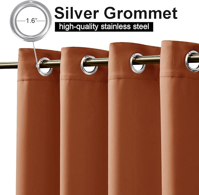 NICETOWN Outdoor Curtain for Patio Waterproof, Rustproof Grommet Thermal Insulated Extra Wide Blackout Privacy Indoor Outdoor Drape for Gazebo/Cabana, Mecca Red, 1 Panel, W100 x L95