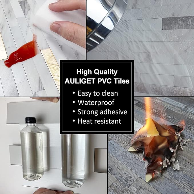 AULIGET 20 Sheets Faux Stone Peel and Stick Backsplash - Image 6