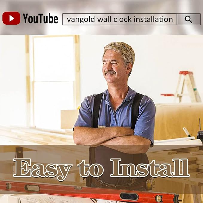 VANGOLD Large Wall Clocks for Living Room Decor, Decorative Wall Clocks Battery - Image 6