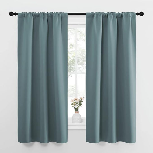 NICETOWN Greyish Blue Blackout Curtains Panels by NICETOWN