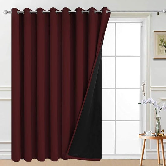 Yakamok 100% Blackout Extra Wide Thermal Insulated Curtains, Total Shade Patio by Yakamok
