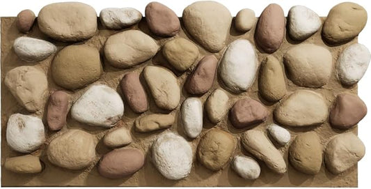 EverStone River Rock Faux Rock Panel, Canyon Dune Color by EkenaMillwork