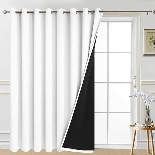 Yakamok Total Blackout Extra Wide Patio Sliding Door Curtains, Grommet Thermal by Yakamok