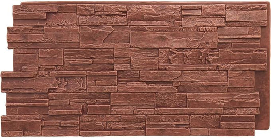 EverStone Cascade Faux Stone Panel, 48 5/8"W x 24 3/4"H x 1 1/4"D, Sun Valley by EkenaMillwork