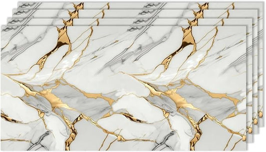 IZODEKOR 4 Pcs 24"x48" PVC Marble Wall Panels by Izodekor3DWallPanels