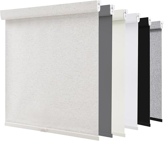 AOSKY No Drill Cordless Blackout Roller Shades by AOSKY