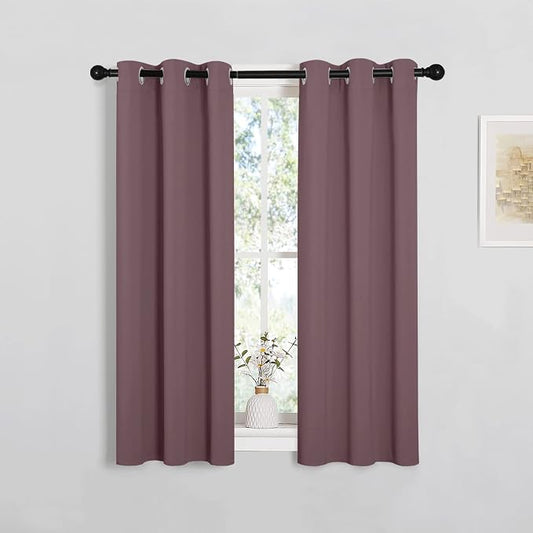 NICETOWN Bedroom Curtain Panels Blackout Draperies, 1 Pair, 29 by 40 inches by NICETOWN