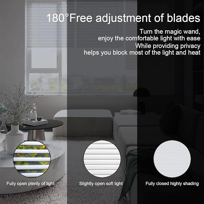 YIIBAII Mini Blinds Suitable for 24" W x 64" H Windows 1" Aluminum Horizontal - Image 2