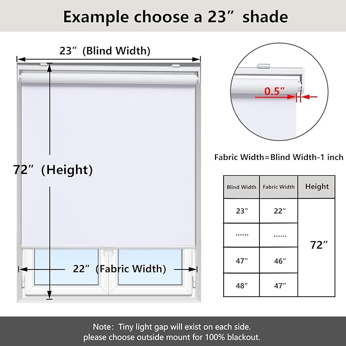 Cordless Roller Shades Blackout Blinds - Image 3