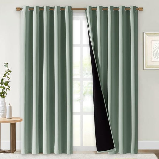 NICETOWN 100% Blackout Window Curtain Panels, Cold and Full Light Blocking by NICETOWN