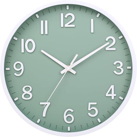 Wall Clocks Battery Operated 8 inch Modern Wall Clock, Silent Non Ticking Wall by Unknown