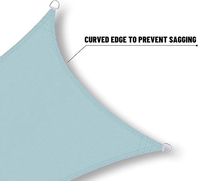 SUNNY GUARD Waterproof Sun Shade Sail 8' x 10' Sky Blue Rectangle UV Block Sunshade for Backyard Yard Deck Patio Garden Outdoor Activities and Facility(We Make Custom Size)