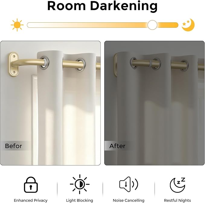 2 Pack Curtain Rods 36-120 Inch, Living Room, Sliding Door - Image 3