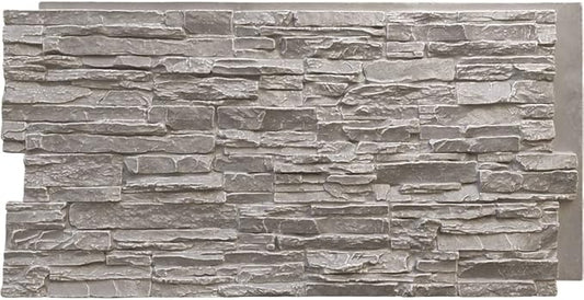 EverStone Canyon Ridge Faux Stone Panel, 45 3/4"W x 24 1/2"H x 1 1/4"D by EkenaMillwork