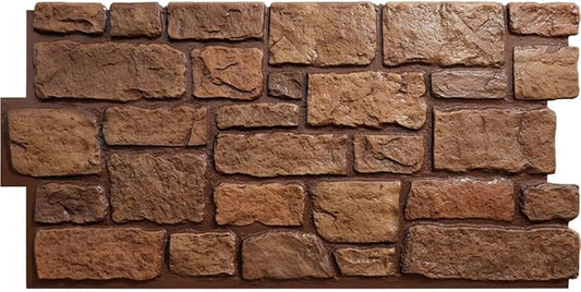 EverStone Cobblestone Faux Stone Panel, Copper Color by EkenaMillwork