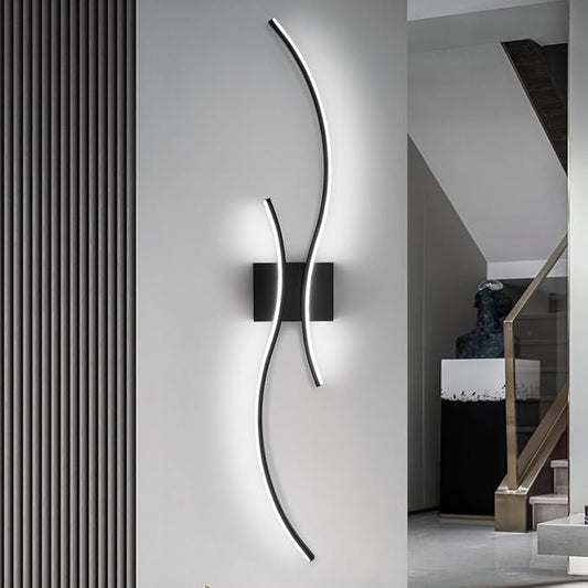CANEOE Modern Led Wall Light, 39inch Black Indoor Led Wall Sconce Lighting by CANEOE