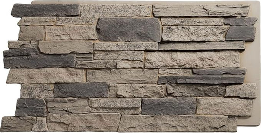 EverStone Acadia Ledge Faux Stone Panel, Urban Color by EkenaMillwork