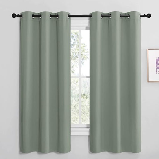 NICETOWN Greyish Green Room Darkening Curtains by NICETOWN