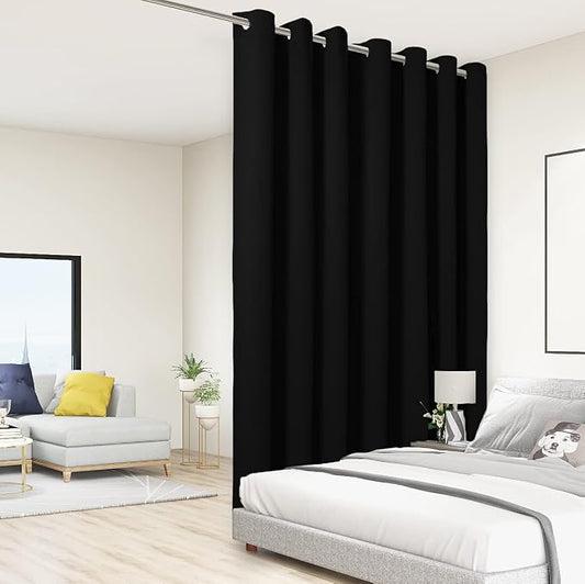 BONZER Extra Wide Room Divider Curtain Total Privacy Wall Noise Reducing by Bonzer