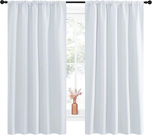 NICETOWN Greyish White Bedroom Curtain Panels by NICETOWN