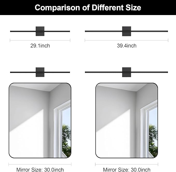 Wall Sconces Set of Two with Remote Control, 39.4 in Dimmable Black Battery - Image 9