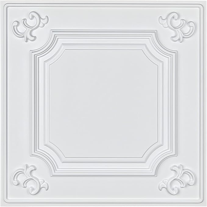 Art3d Drop Ceiling Tiles 24x24 in White, Wainscoting Panels Glue Up 2x2 - Image 2