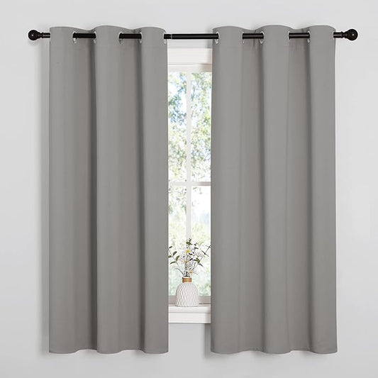 NICETOWN Blackout Curtains 63 inches Long, Thermal Insulated Solid Grommet Top by NICETOWN