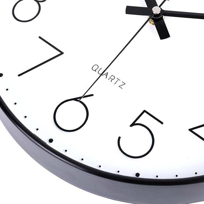 jomparis Small Wall Clock Black Wall Clocks Silent Non-Ticking - Image 5