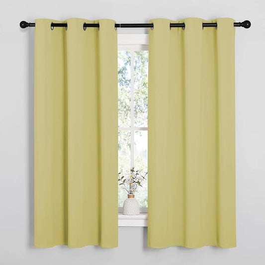 NICETOWN Paler Yellow Room Darkening Curtains by NICETOWN