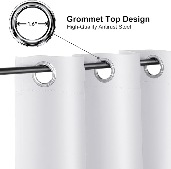 ChrisDowa Room Divider Curtain 120 Inches Long, Wide Blackout Sliding Door - Image 3