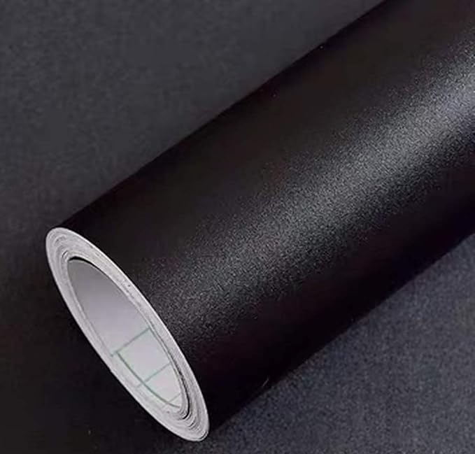 Yancorp Matte Black Contact Paper Solid Wallpaper Plain Vinyl Film by YancorpHomeDecor