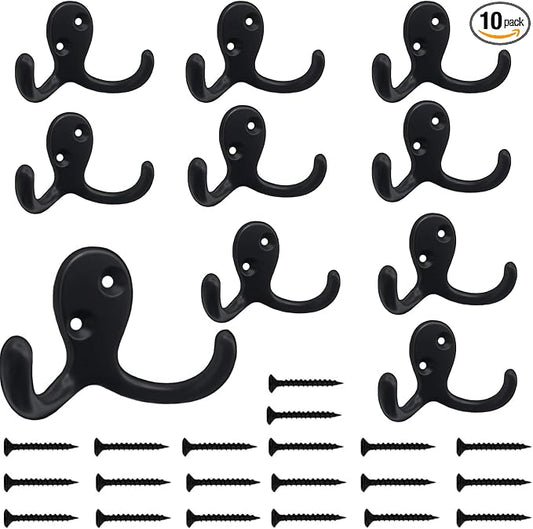 Kruodop 10 Pack Wall Hooks Wall Mounted Coat Hooks by Kruodop