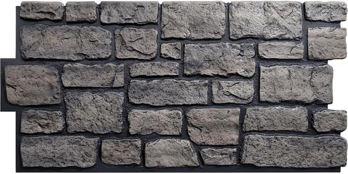 EverStone Cobblestone Faux Stone Panel, Lunar Color by EkenaMillwork