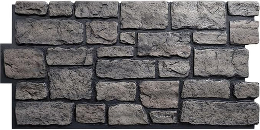 EverStone Cobblestone Faux Stone Panel, Lunar Color by EkenaMillwork