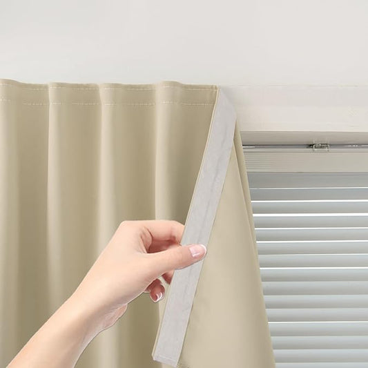 Self Adhesive Portable Blackout Curtains by Sovtfides