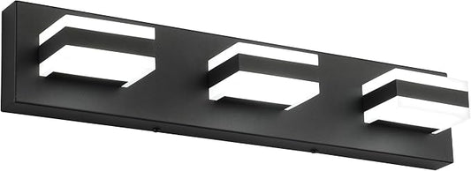 SOLFART LED Black Bathroom Vanity Light Fixtures Over Mirror 3 Lights Bath by SOLFART