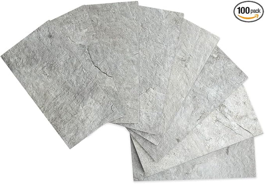AULIGET 100 Piece Mountain Rock Peel and Stick Backsplash Wall Tiles, Laundry by AULIGET
