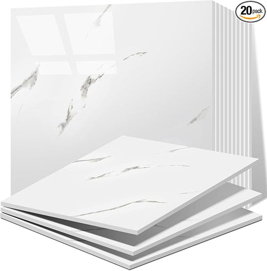 Vieshful 20pcs Peel and Stick Backsplash Tile，12"x12" Self Adhesive Marble Tile by Vieshful