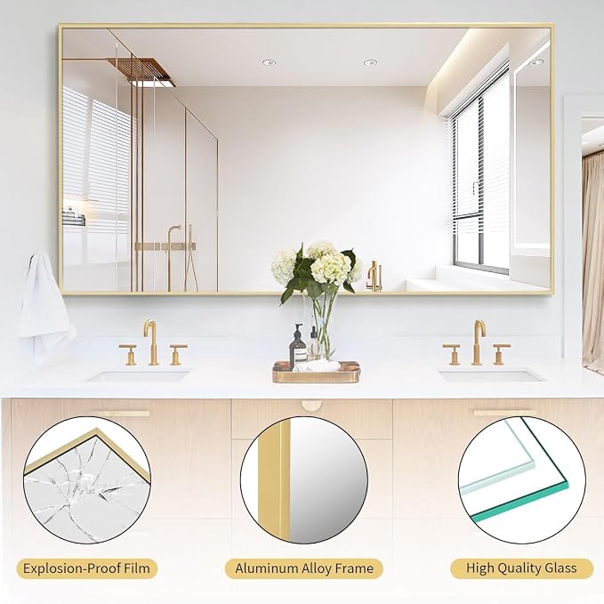 Koonmi 78"x35" Floor Mirror Full Length, Bedroom Floor Body Mirror - Image 5