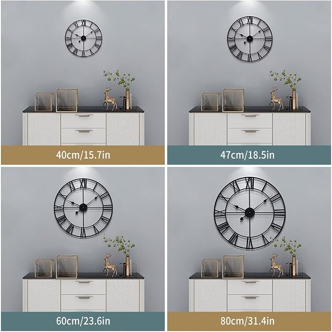 LEIKE 16" Large Wall Clocks Battery Operated, Round Modern Silent Non-Ticking - Image 7