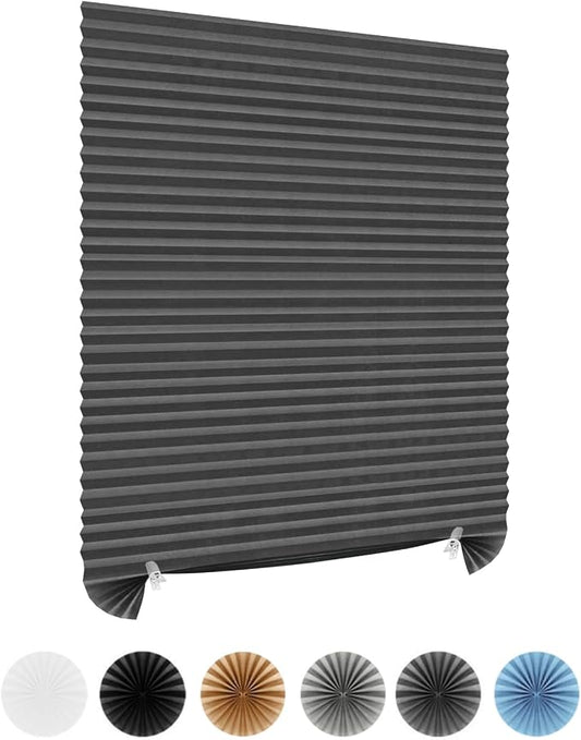Window Blinds Cordless Blackout No Drill Cut to Size Clip On Stick On Self by Maritown