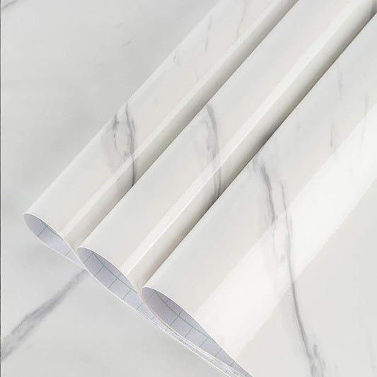 BAYYA White Marble Contact Paper by BAYYAPeelandStickWallpaper