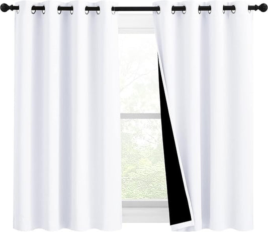 NICETOWN White 100% Blackout Curtains by NICETOWN