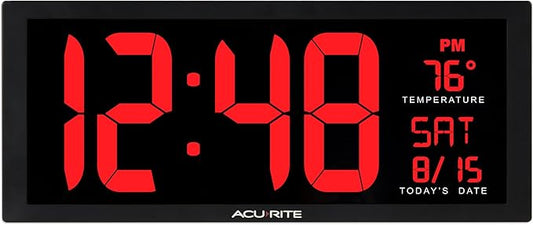 AcuRite 14.5" Large Digital LED Oversized Wall Clock by AcuRite