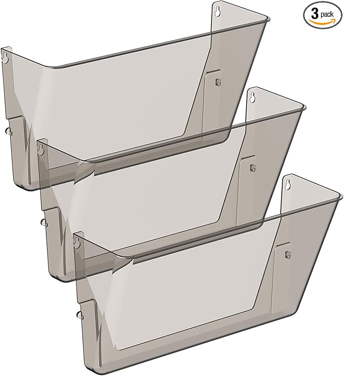 Gawerk Clear Acrylic Single Pocket, Plastic Hanging Wall Mount File Holder by Gawerk