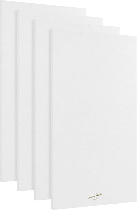 Acoustic Panels, 4 Pack ROOM KIT, Pure White by AudioSilk