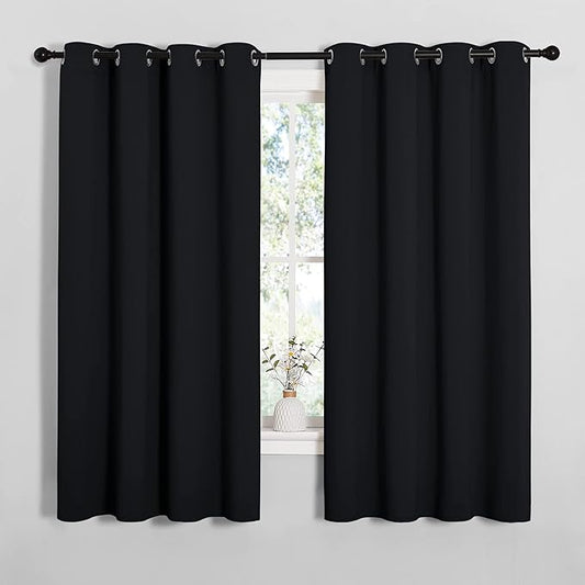 NICETOWN Bathroom Blackout Curtains and Drapes, 2 Panels, 55 inches Wide by 57 by NICETOWN