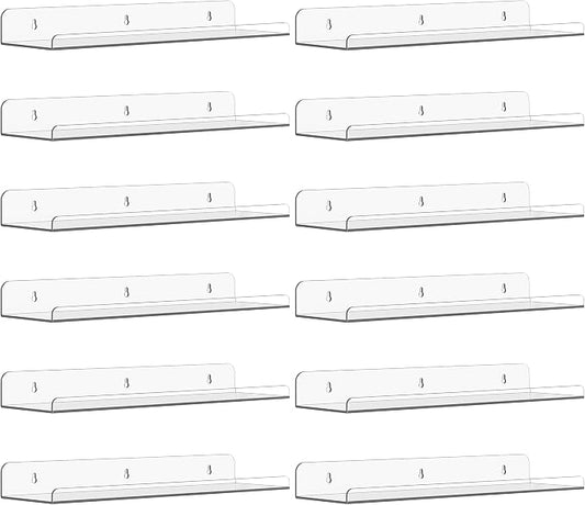 Qukaka Floating Shelves for Wall Decor, Living Room, Bathroom Decor, Nail by QukakaHomeCare