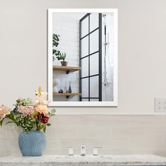 BOMINICA Rectangular Wall Mirror 20” x 28” Bathroom Mirror Framed Wall Mirror by BOMINICA
