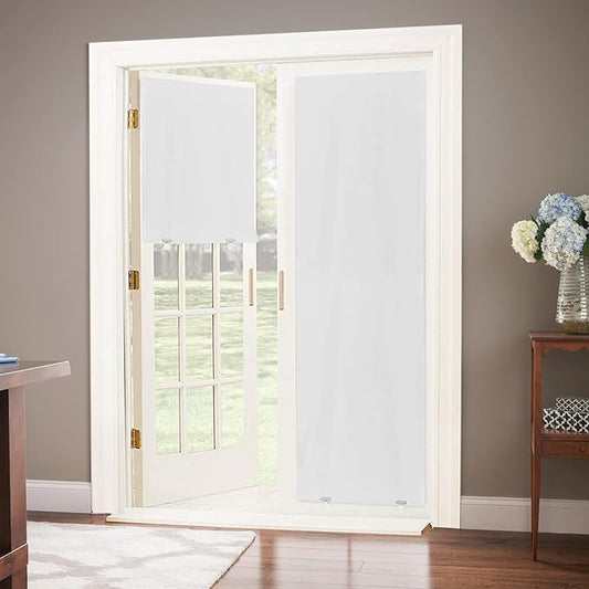 LazBlinds 100% Blackout Door Curtain, No Tools No Drill Cordless Blinds by LazBlinds